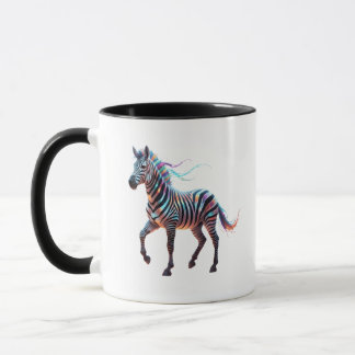 Taza Rainbow Neon Fantasy Zebra