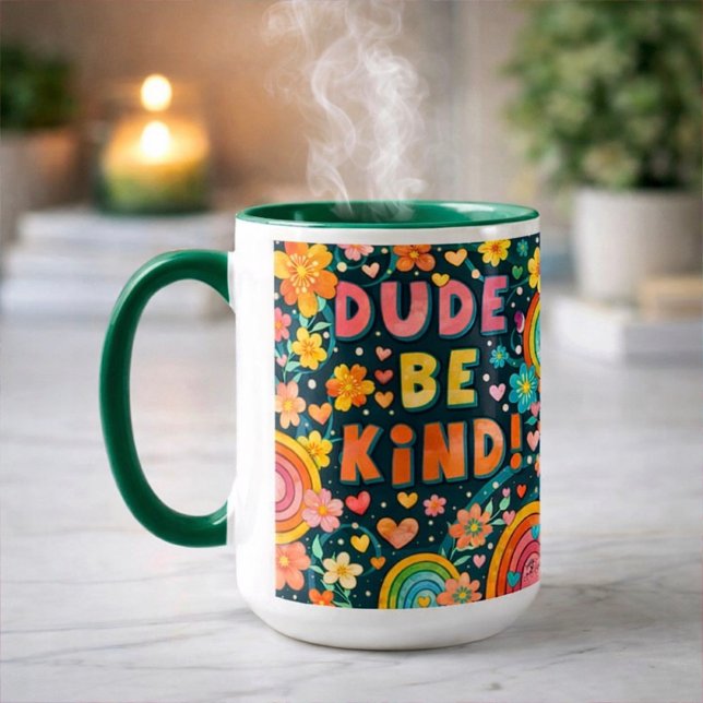 Taza Rainbow Unique Dude Be Kind Inspirivity Kindness (Subido por el creador)