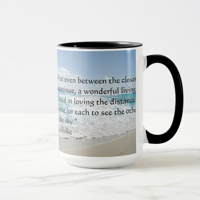 Taza Rainer Maria Rilke cita el café tazón (Derecha)