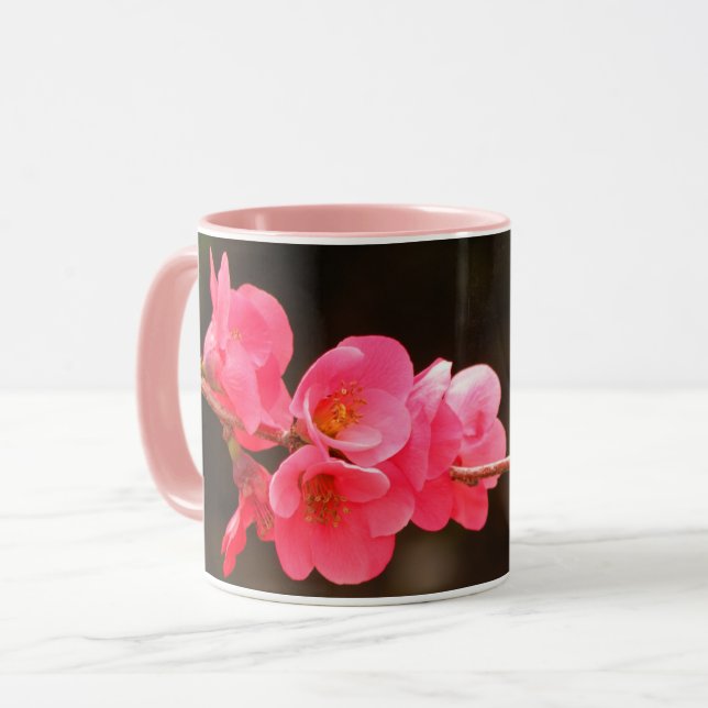 Taza Rama con hermosas flores (Anverso izquierdo)