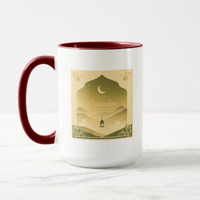 Taza Ramadán Kareem Creciente Luna y Linterna (Izquierda)