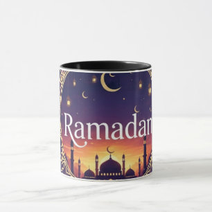 Taza Ramadán Kareem Mubarak Creciente Islam Iftar Suhur