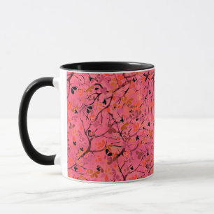 Taza Ramas de árbol abstractas sin fisuras hojas de pri