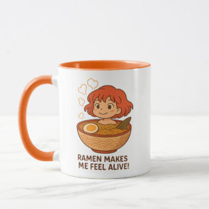 Taza Ramen Me Hace Sentir Vivo Chistoso Amante De Los F