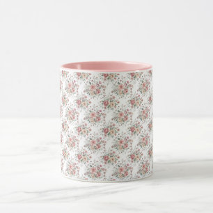 Taza ramilletes florales vintage