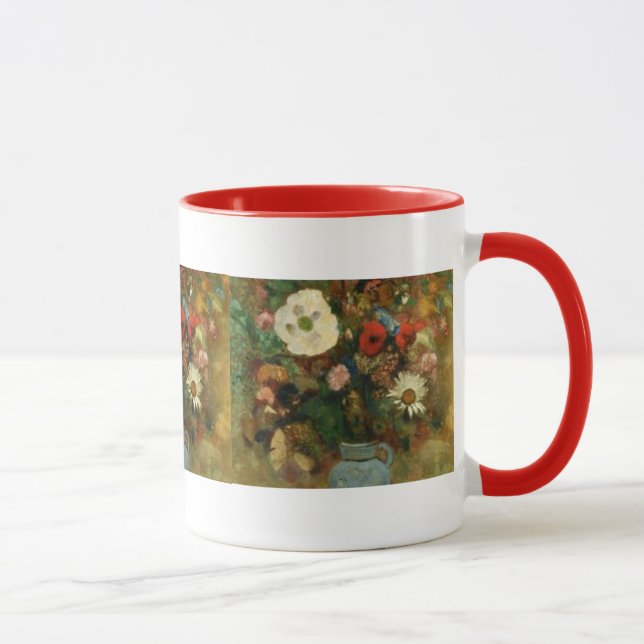 Taza Ramo de flores 1904 Odilon Redon Jarrón Arte Amor (Derecha)