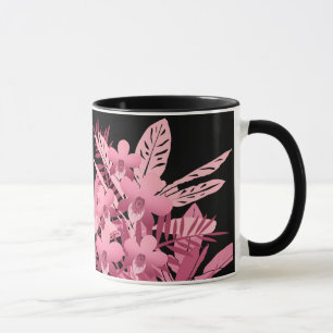 Taza Ramo tropical rosa
