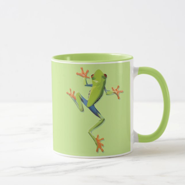 Taza Rana arbórea anfibia verde (Derecha)