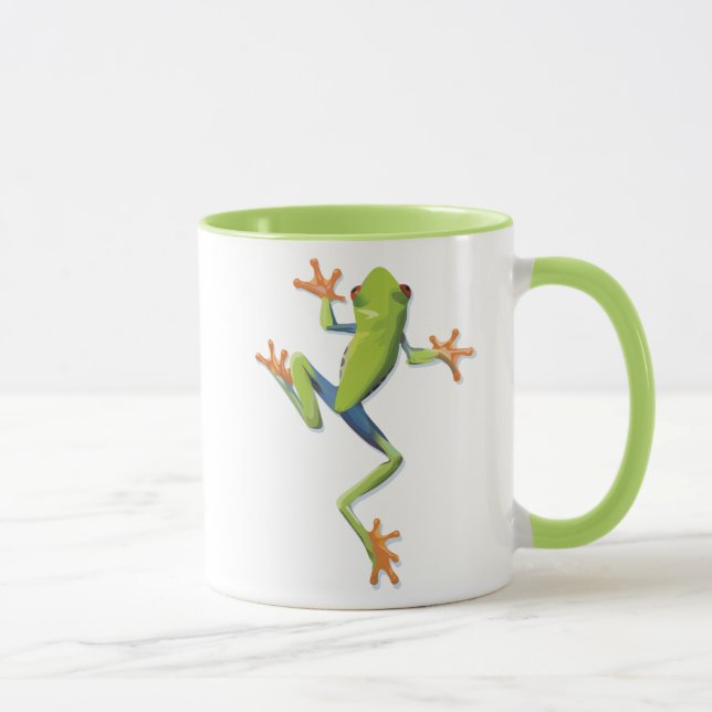 Taza Rana arbórea anfibia verde (Derecha)