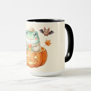 Taza Rana Bonita en Calabaza Halloween Kawaii