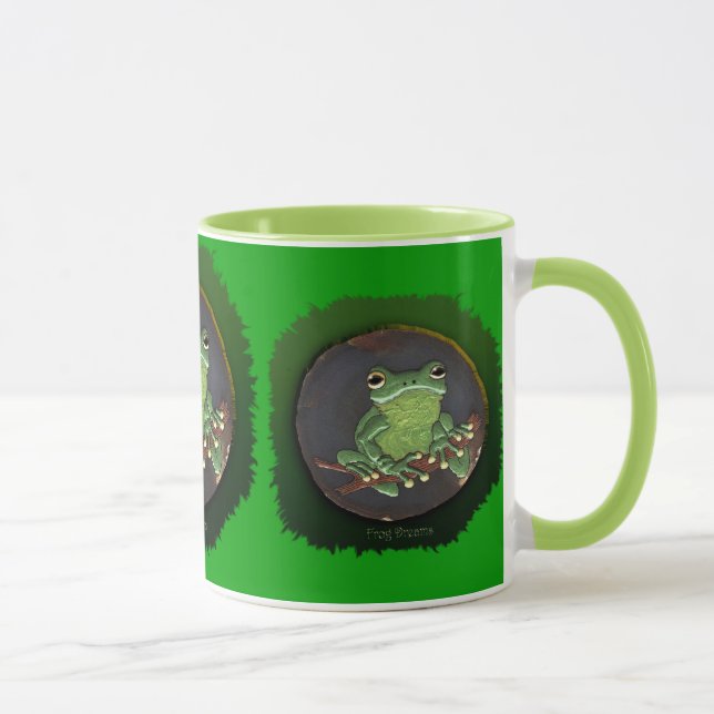 Taza Rana de árbol verde dulce Regalo para los amantes  (Derecha)