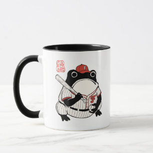 Taza Rana de béisbol estético japonés estilo Ukiyo-e