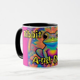 Taza Rana de la cinta y rana radiada - Vibes psicodélic
