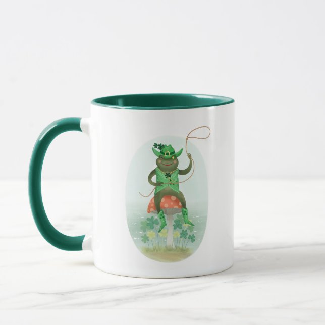 Taza Rana de vaquero afortunada en hongo (Izquierda)
