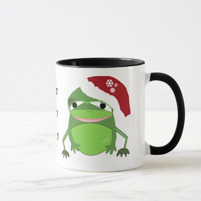 Taza Rana divertida de Navidad con dicho (Derecha)
