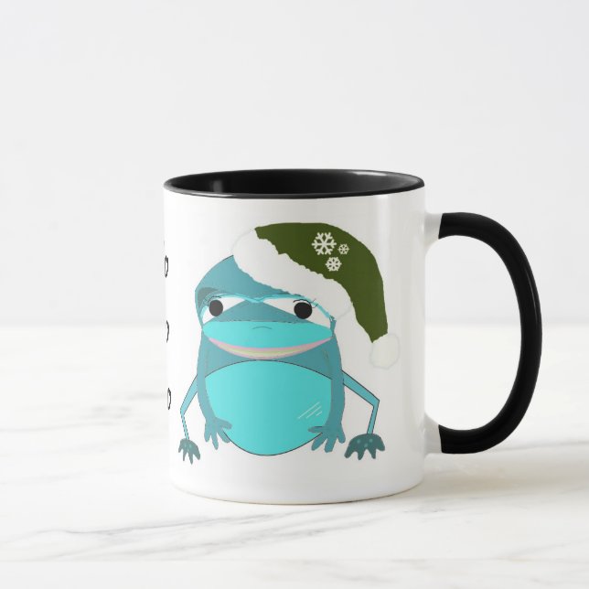 Taza Rana divertida de Navidad con dicho (Derecha)
