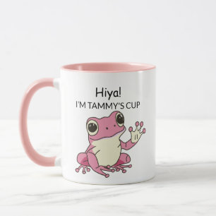 Taza Rana dulce verde y lima divertida