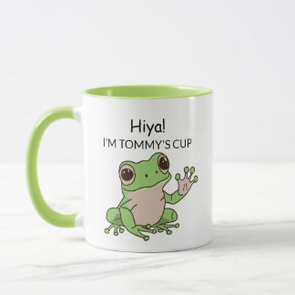 Taza Rana dulce verde y lima divertida