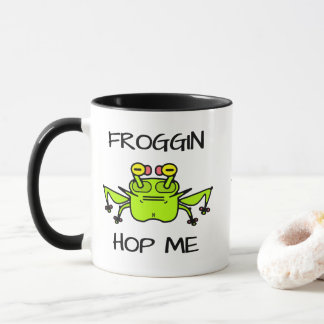 Taza Rana Gruñona Criatura De Dibujos Animados Extraña