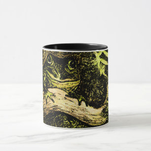Taza Rana holandesa de Art Nouveau en el árbol