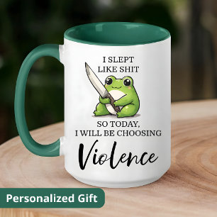 Taza Rana Kawaii, Así Que Hoy Elegiré La Violencia