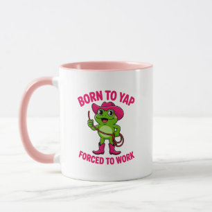Taza Rana Vaquera Divertida Nacida Para Ladrar Obligada