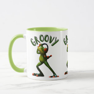 Taza Rana verde Groovy