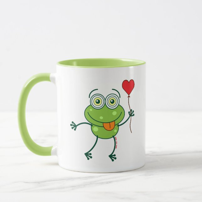 Taza Rana verde que cae enojado en amor (Izquierda)