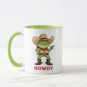 Taza Rana Yeehaw Occidental Saludo Rana Vaquero Diverti