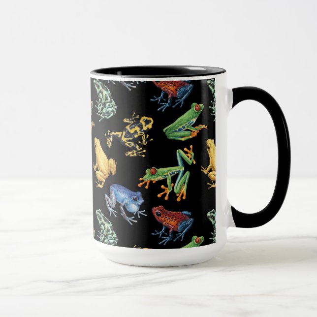Taza Ranas en negro (Derecha)