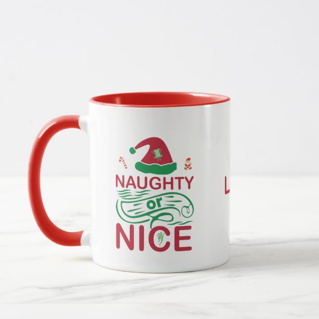 Taza Ranas Navidades traviesas o bellas con Santa Desig (Izquierda)