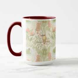 Taza Ranas y pájaros suaves de la selva