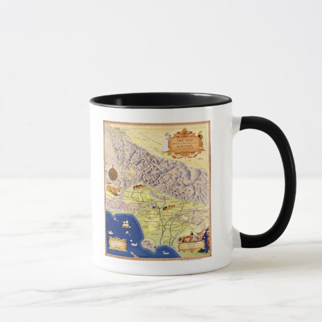 Taza Ranchos español y mexicano del mapa de Los Ángeles (Derecha)