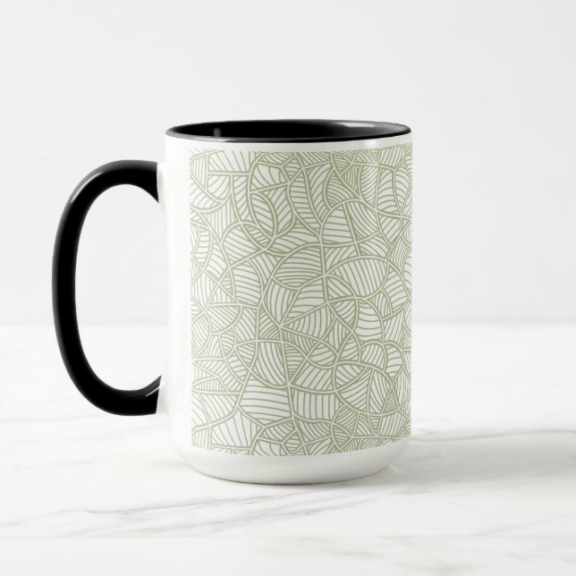 Taza Random Leaf Mosaic Pale Green (Izquierda)