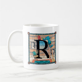 Taza rara de Letterblock - con la letra "R "