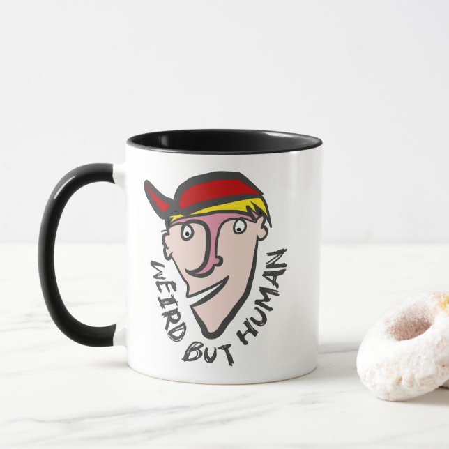 Taza Raro, pero humano (Con donut)
