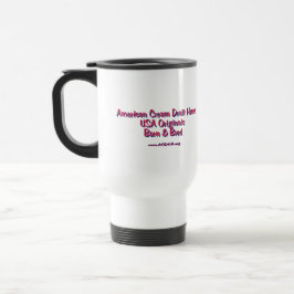 Taza rasgada de la crema de la bandera