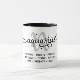 Taza Rasgos de Aquarius Zodiac