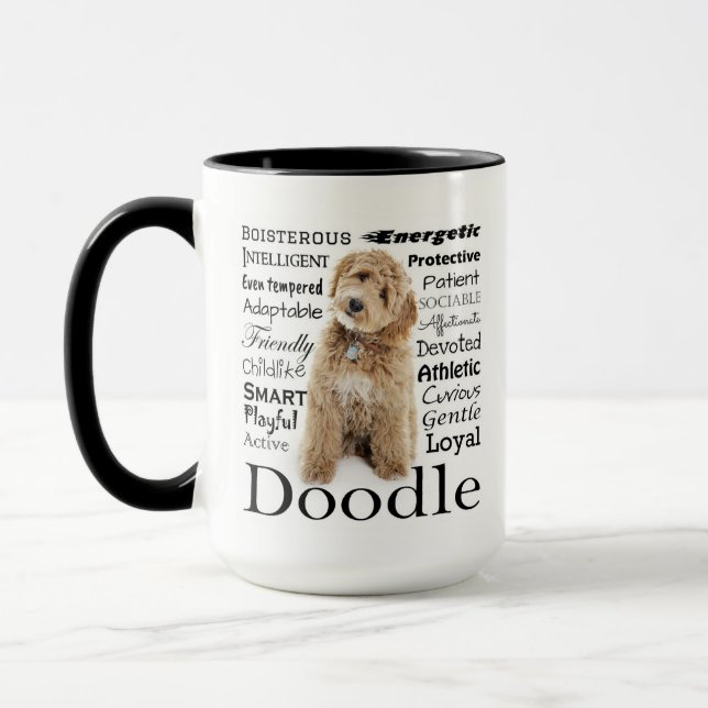 Taza Rasgos de perros Doodle (Izquierda)