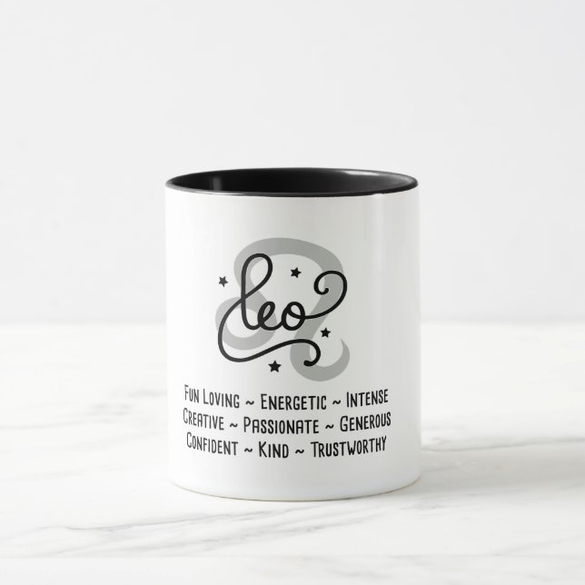 Taza Rasgos de Zodiac Leo (Centro)