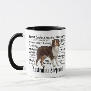 Taza Rasgos del Pastor Rojo Australiano