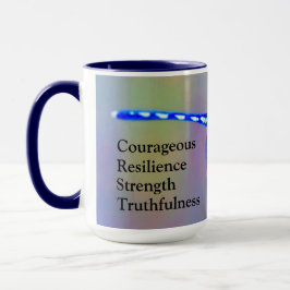 Taza Rasgos espirituales de la libélula azul Combo de 1