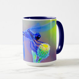 Taza Rasgos espirituales de la libélula azul Combo de 1
