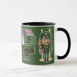 Taza Rastreador del ejército con un pequeño camión mili