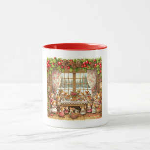 Taza ratón de familia en Navidad