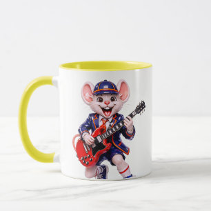 Taza Ratón de Guitarra Personaje de Música de Rock Ador