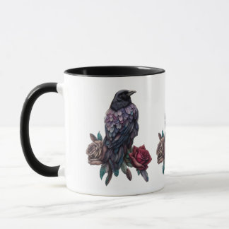 Taza Raven and Roses Coffee