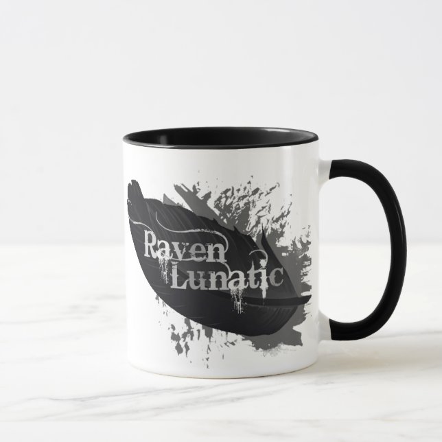 Taza Raven Lunatic Fun Cita para los amantes de las ave (Derecha)