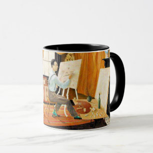 Taza Ravilious - Edward Bawden trabajando en su estudio