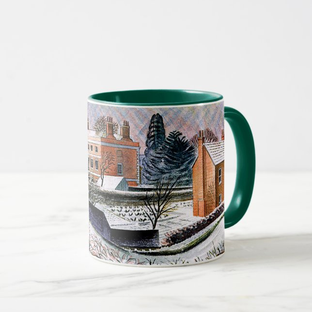 Taza Ravilious - Vicarage en invierno, arte fino (Anverso derecho)